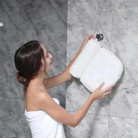 Bath Pillow Ergonomic Neck Support Non-Slip Suction Cups