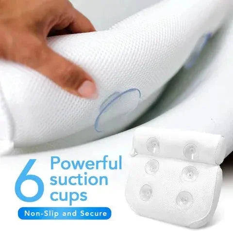 Bath Pillow Ergonomic Neck Support Non-Slip Suction Cups