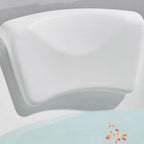 Bath Pillow Ergonomic Neck Support Silicone Suction Quick-Dry
