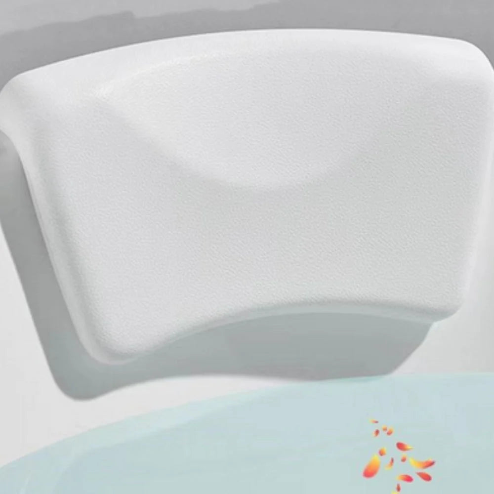 Bath Pillow Ergonomic Neck Support Silicone Suction Quick-Dry