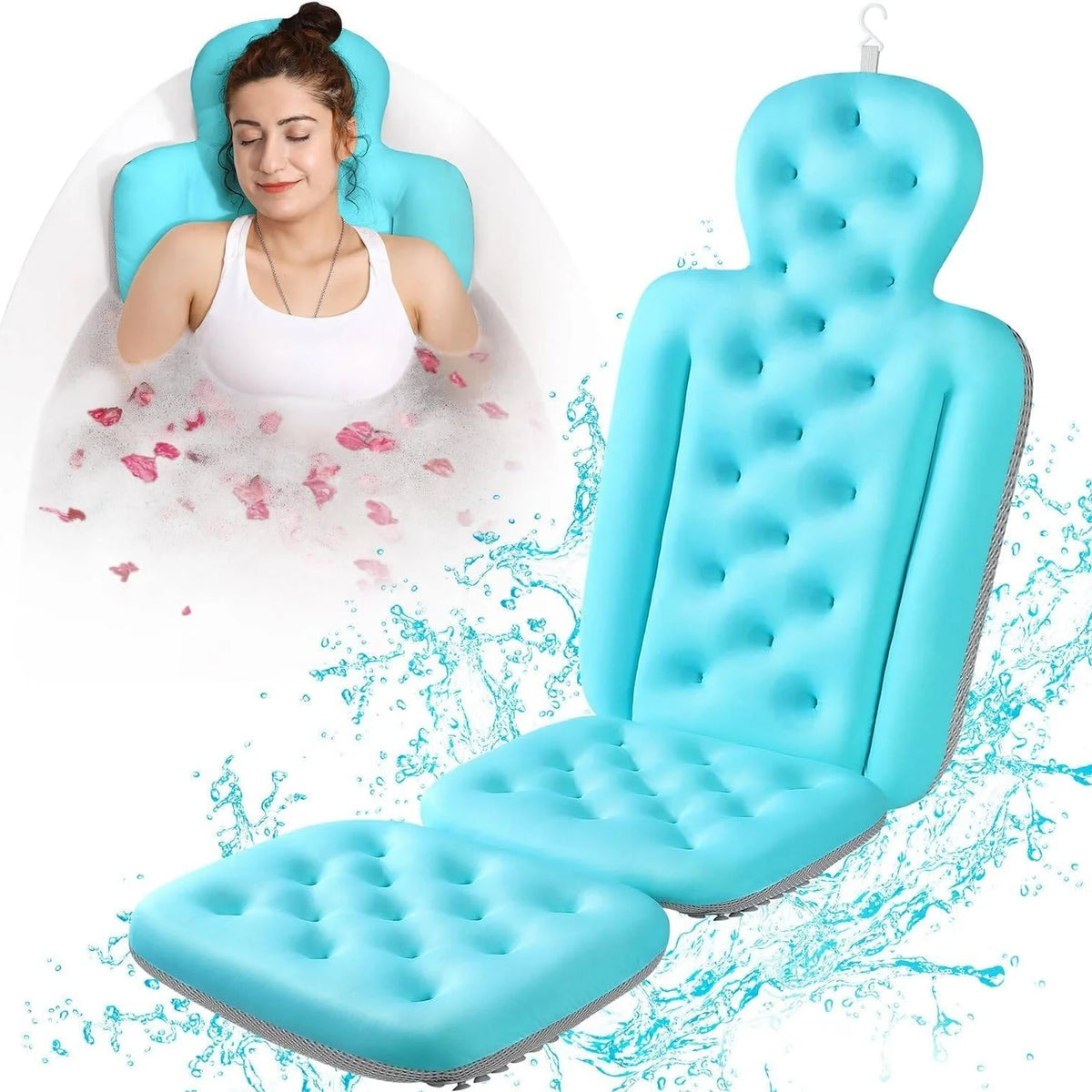 Bath Pillow Full-Body Breathable Mesh & Suction Cups