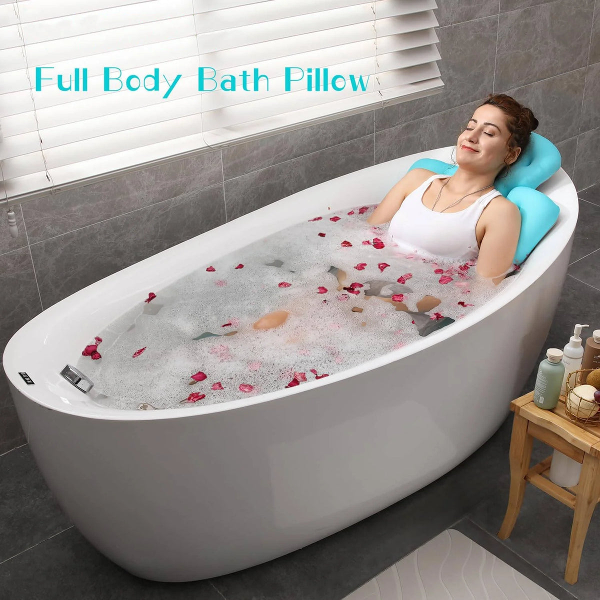 Bath Pillow Full-Body Breathable Mesh & Suction Cups