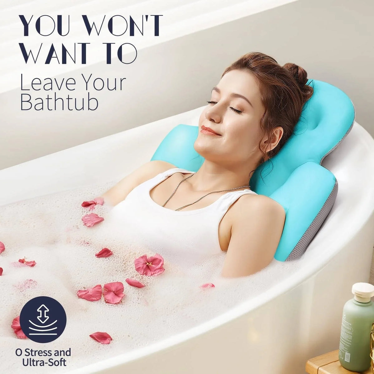 Bath Pillow Full-Body Breathable Mesh & Suction Cups