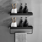 Bath Shelf Matte Black Stainless Steel