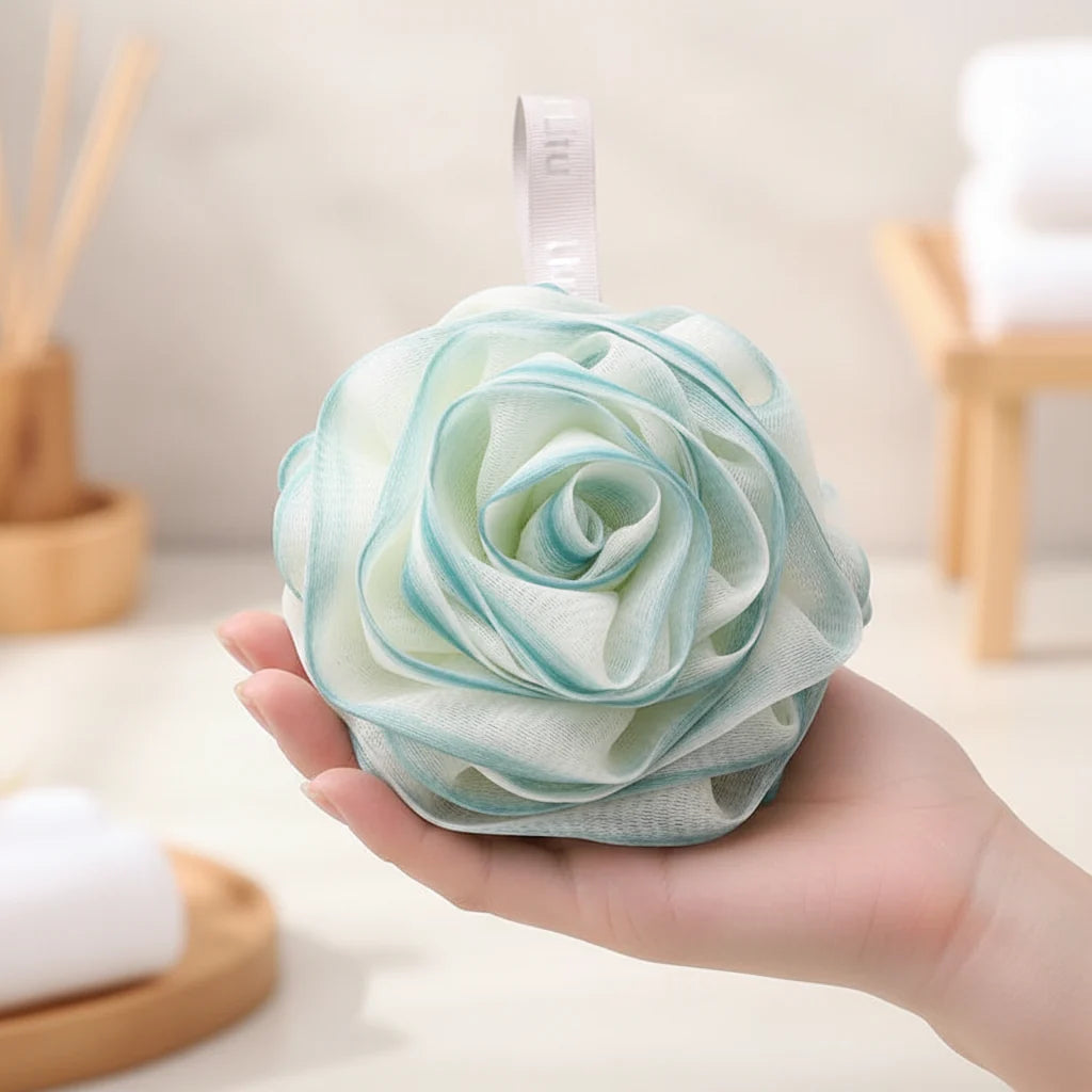 Bath Sponge Rose-Shaped Odor-Resistant Quick-Drying 2-Pack