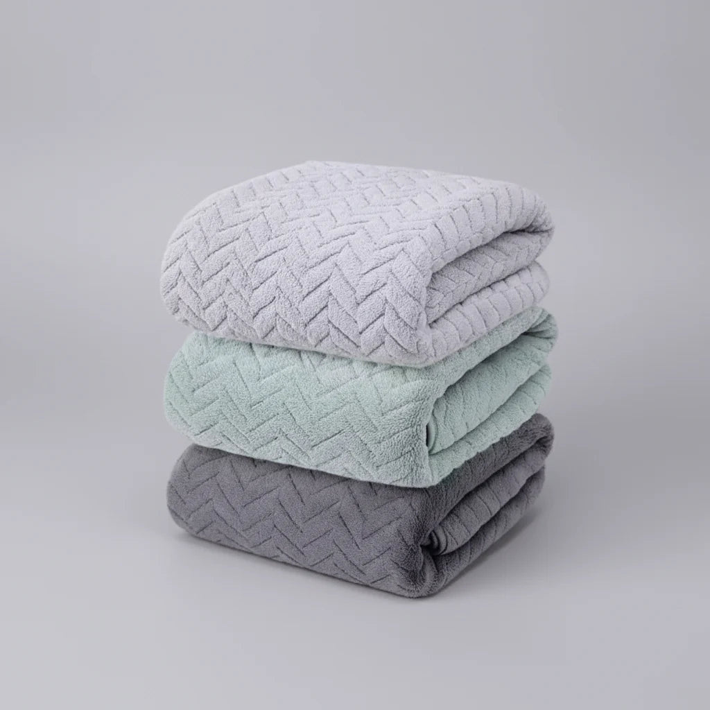 Bath Towel Set Quick-Dry Microfiber Gentle On Skin