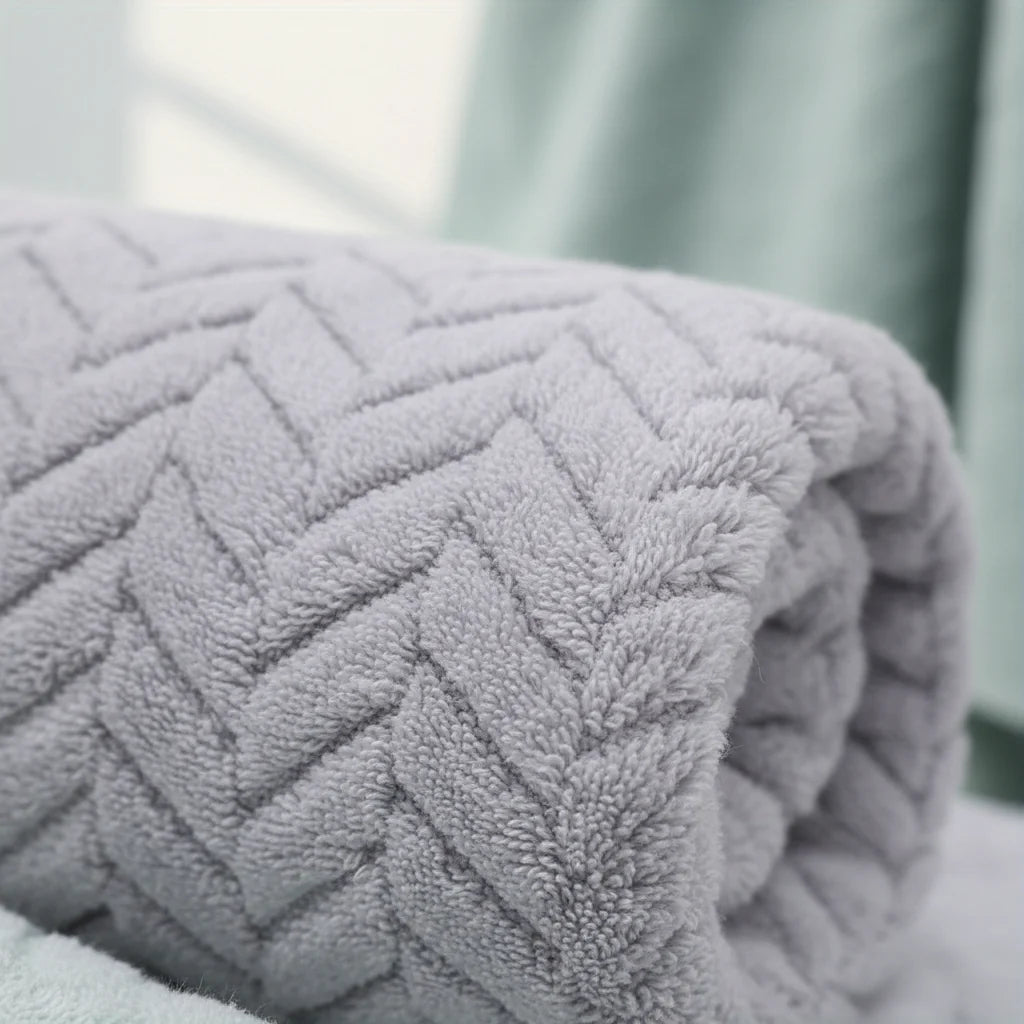 Bath Towel Set Quick-Dry Microfiber Gentle On Skin