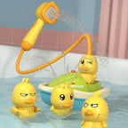 Bath Toy Set Motorized Boat & Spraying Ducks