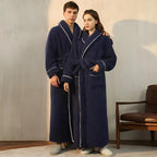 Bathrobe Coral Fleece Shawl Collar Belt & Pockets