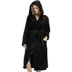 Bathrobe Hooded Premium Fleece Long Fit With Pockets