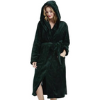 Bathrobe Hooded Premium Fleece Long Fit With Pockets