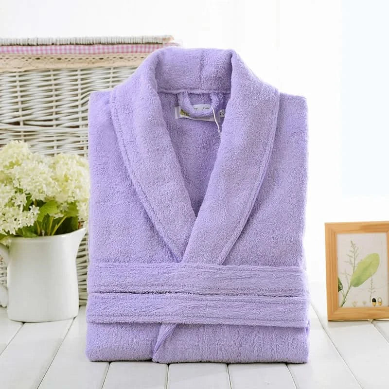 Bathrobe Soft Cotton Terry Unisex Loose Fit