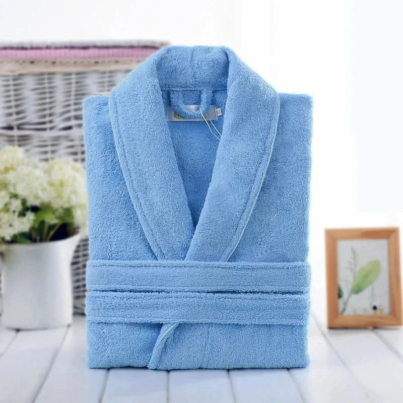 Bathrobe Soft Cotton Terry Unisex Loose Fit
