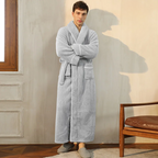 Bathrobe Thick Flannel Adjustable Sash & Turn-Down Collar