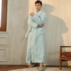Bathrobe Thick Flannel Adjustable Sash & Turn-Down Collar