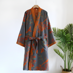 Bathrobe Waffle Cotton Quick-Dry Belt & Pockets