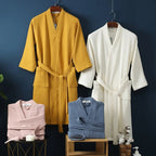 Bathrobe Waffle Weave 100% Cotton Lightweight