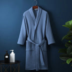 Bathrobe Waffle Weave 100% Cotton Lightweight