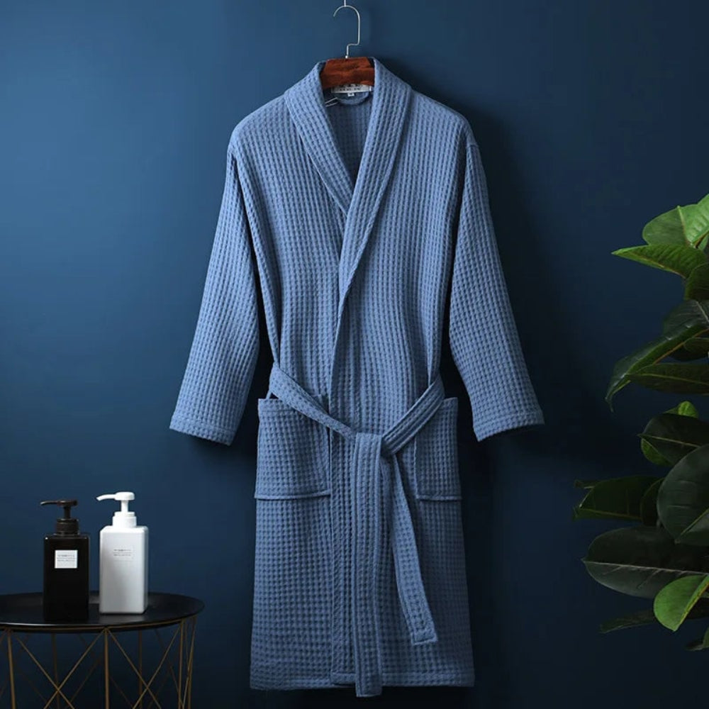 Bathrobe Waffle Weave 100% Cotton Lightweight