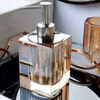 Bathroom Accessories Set Crystal Glass Hygienic Countertop Friendly