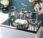 Bathroom Accessories Set Crystal Glass Toothbrush Holder