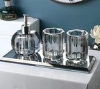 Bathroom Accessories Set Crystal Glass Toothbrush Holder