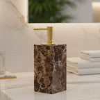 Bathroom Accessories Set Marble-Effect Polished Finish