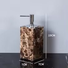 Bathroom Accessories Set Marble-Effect Polished Finish