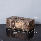 Bathroom Accessories Set Marble-Effect Polished Finish