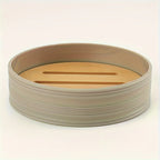 Bathroom Accessory Set Bamboo Accents 6-Piece Easy-Clean