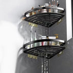 Bathroom Corner Shelf Drill-Free Adhesive Corrosion-Resistant Aluminum