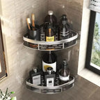 Bathroom Corner Shelf Drill-Free Adhesive Corrosion-Resistant Aluminum