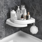 Bathroom Corner Shelf Rotating Drainage & Ventilation