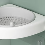 Bathroom Corner Shelf Rotating Drainage & Ventilation