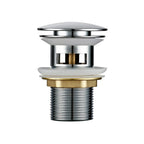 Bathroom Drain Pop-Up Closure Optional Overflow Corrosion-Resistant Finish