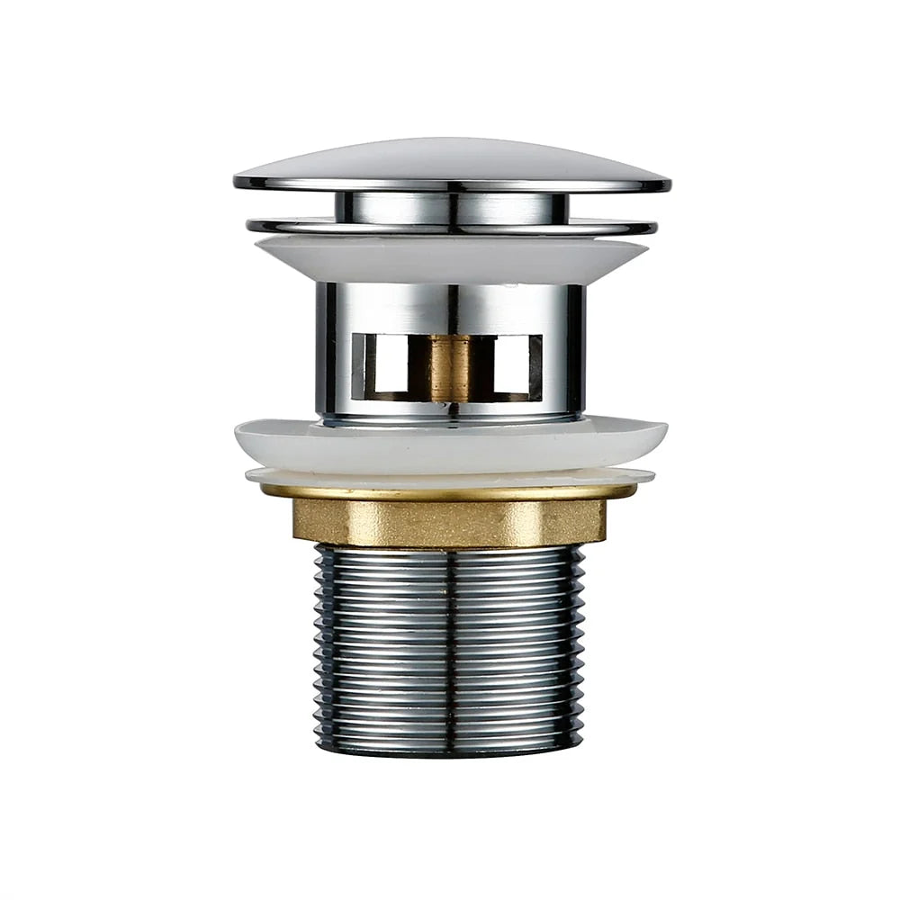 Bathroom Drain Pop-Up Closure Optional Overflow Corrosion-Resistant Finish