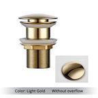Bathroom Drain Pop-Up Closure Optional Overflow Corrosion-Resistant Finish