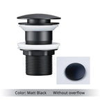 Bathroom Drain Pop-Up Closure Optional Overflow Corrosion-Resistant Finish