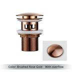 Bathroom Drain Pop-Up Closure Optional Overflow Corrosion-Resistant Finish