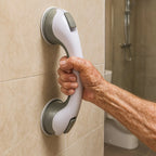Bathroom Grab Bar Suction Cup Lock No Drill