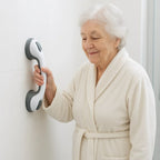 Bathroom Grab Bar Suction Cup Lock No Drill