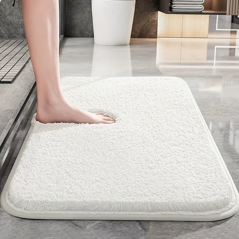 Bathroom Mat Plush Microfiber Anti-Slip Backing