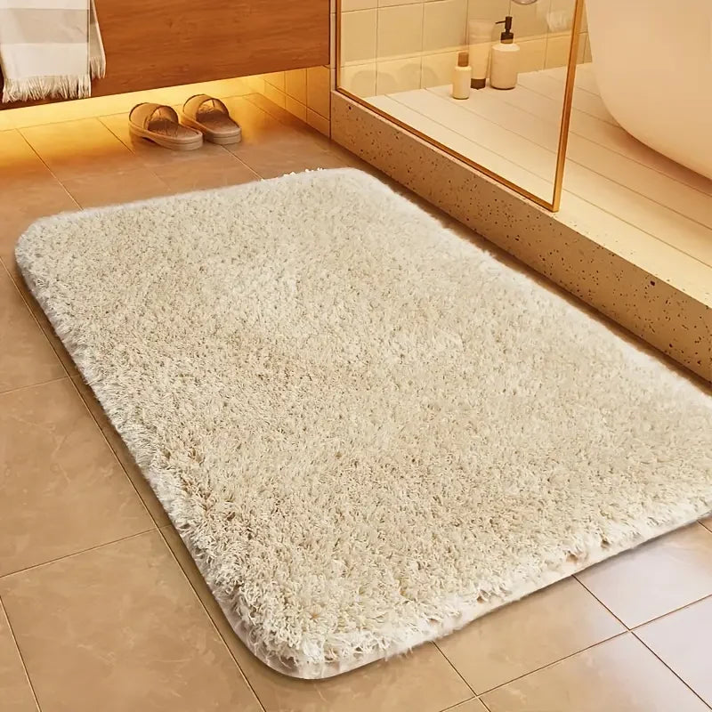 Bathroom Mat Plush Microfiber Anti-Slip Backing