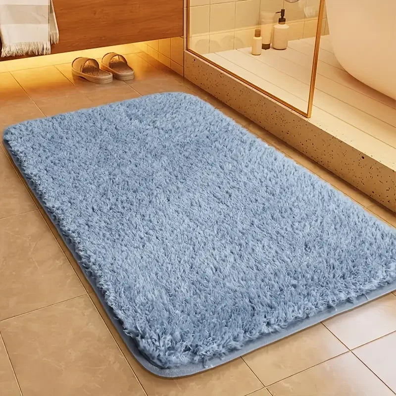 Bathroom Mat Plush Microfiber Anti-Slip Backing