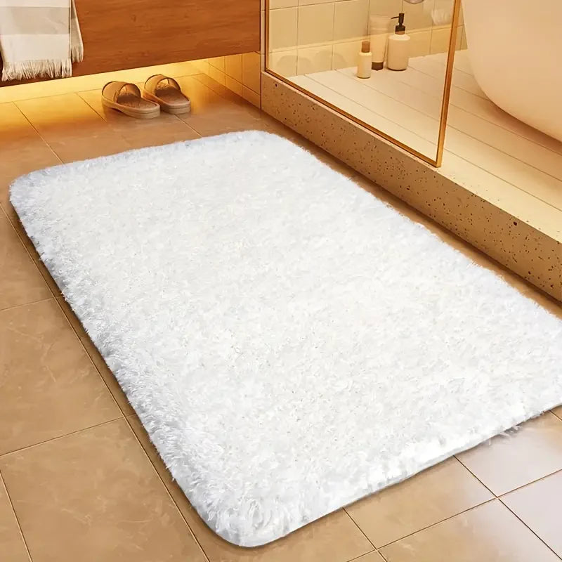 Bathroom Mat Plush Microfiber Anti-Slip Backing