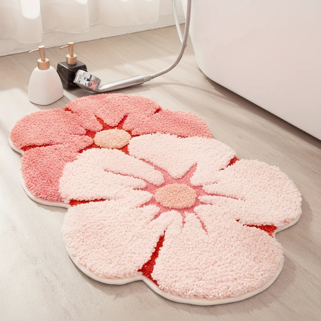 Bathroom Mat Ultra-Soft Microfiber Non-Slip & Machine Washable