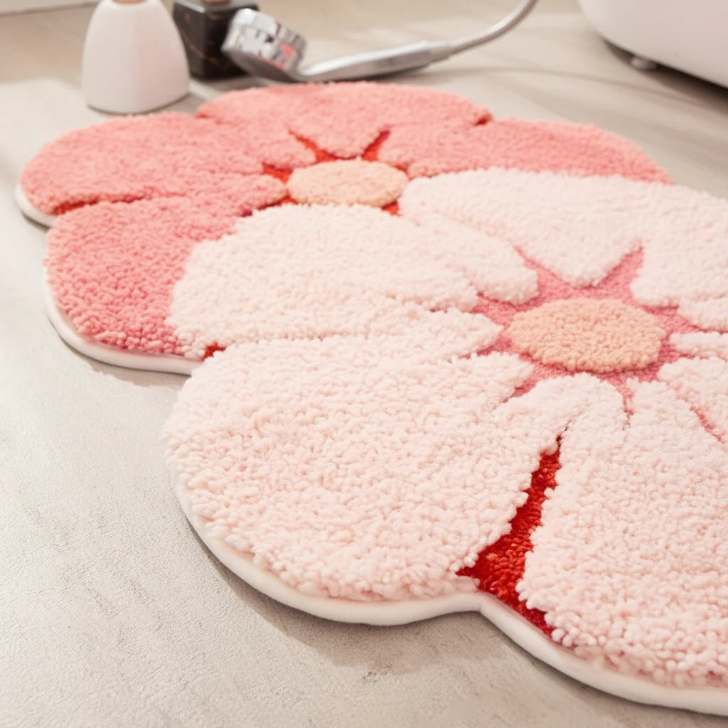 Bathroom Mat Ultra-Soft Microfiber Non-Slip & Machine Washable