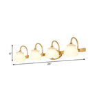 Bathroom Mirror Wall Light Brass Finish Integrated LED