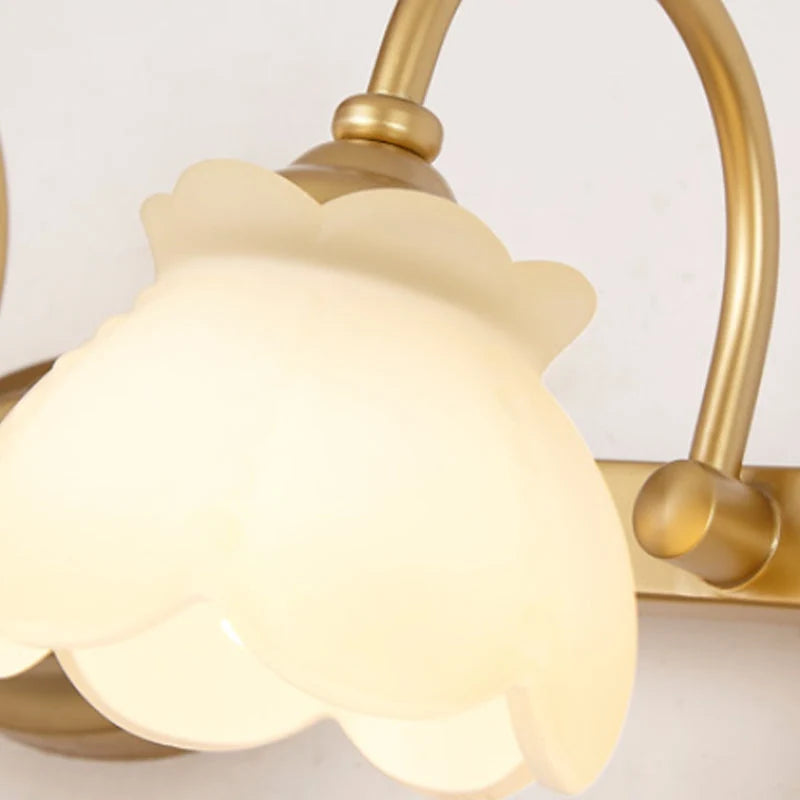 Bathroom Mirror Wall Light Brass Finish Integrated LED