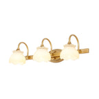 Bathroom Mirror Wall Light Brass Finish Integrated LED